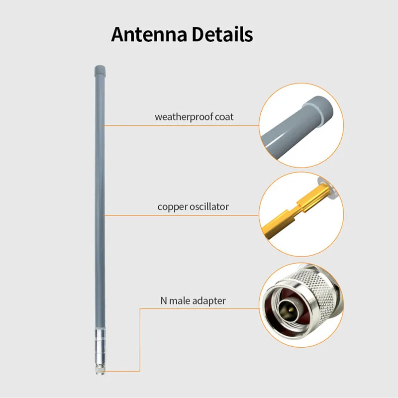 Outdoor LoRa Helium Miner WIFI Antenna 868MHz 915MHz N-J Connector High Gain 8dBi RAK Waterproof for  Lorawan Router Modem