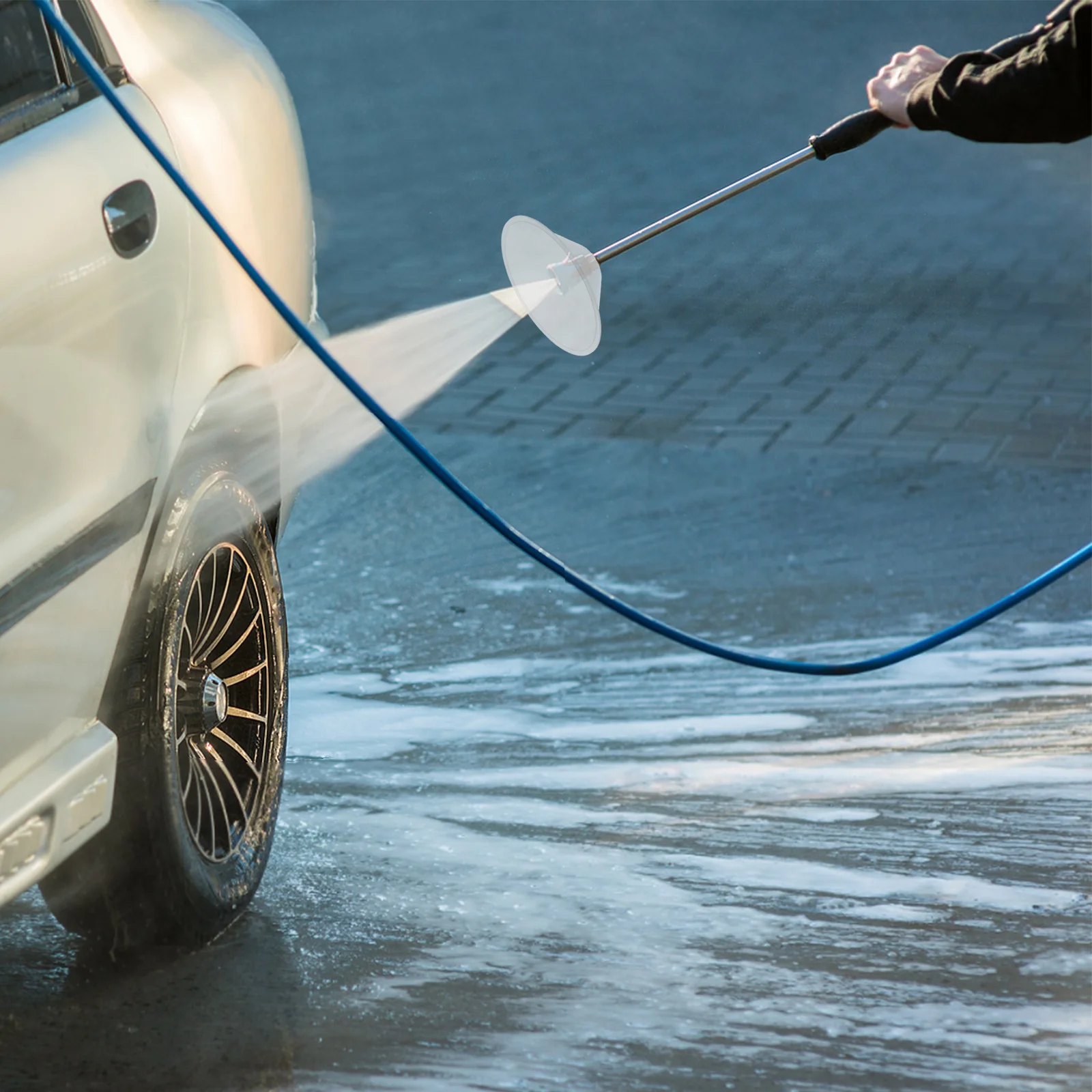 

High Pressure Washer Sprayer High Pressure Splash Guard Plastic Garden Watering Hose Nozzle 25 Degree Fan Spray Splash Guard