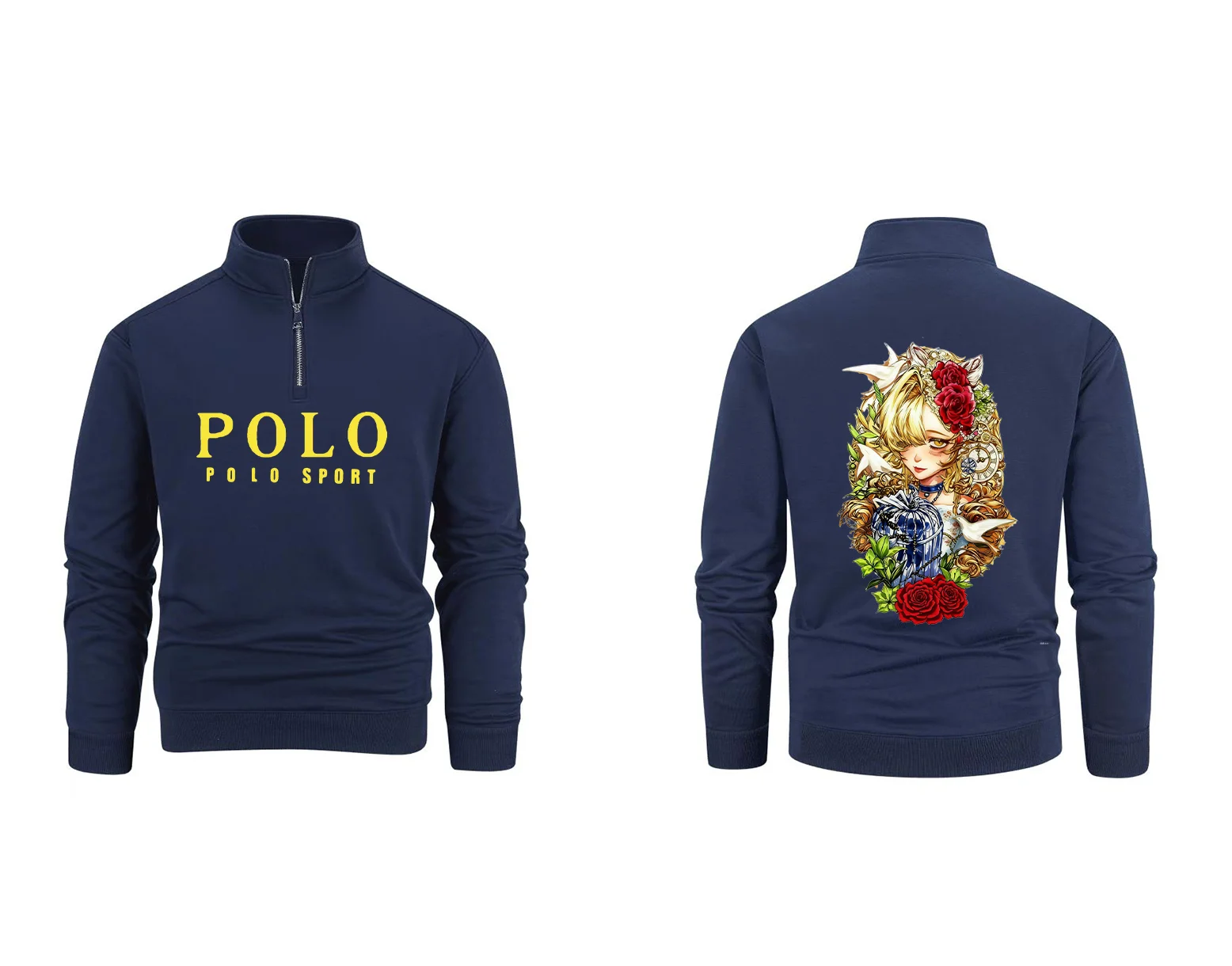 Рисунок 4 - Мужские толстовки с капюшоном на полумолнии