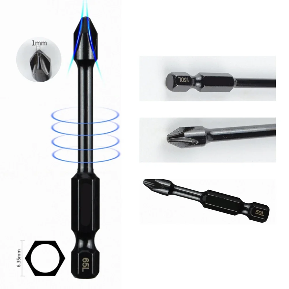 

10PCS Cross Screwdriver Bit Set Magnetic Batch Head PH2 Drill Bit Non-slip Driver Electric Screwdriver Repair Hand Tools