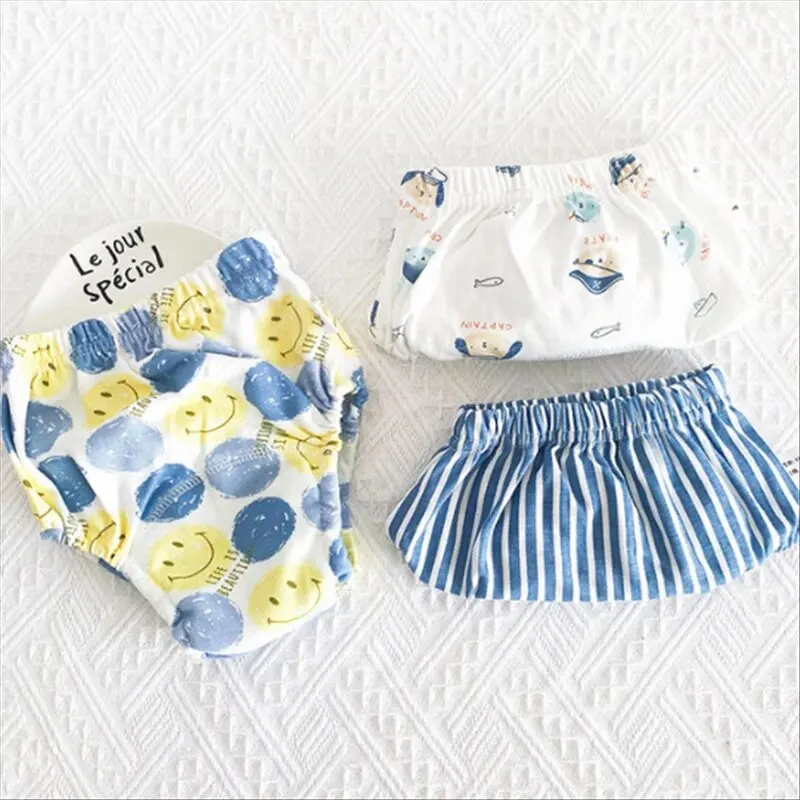 3 Baby Training Pants 6 Layers Bebe Reusable Cloth Diaper Washable In