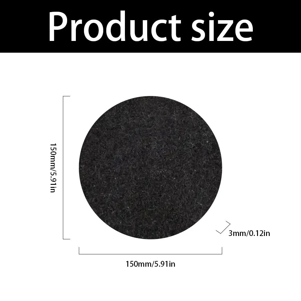 12 шт. круглая черная хлопковая фильтрующая сетка, используемая для небольших вытяжек, бытовых кухонных принадлежностей, размер: 150X150X3 мм
