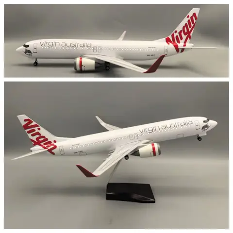 47CM Airplane Model Kits B737-800 Virgin Australia 737 1:85 Scale Miniature Plane Resin Diecast Airplanes Collected Gift Toys