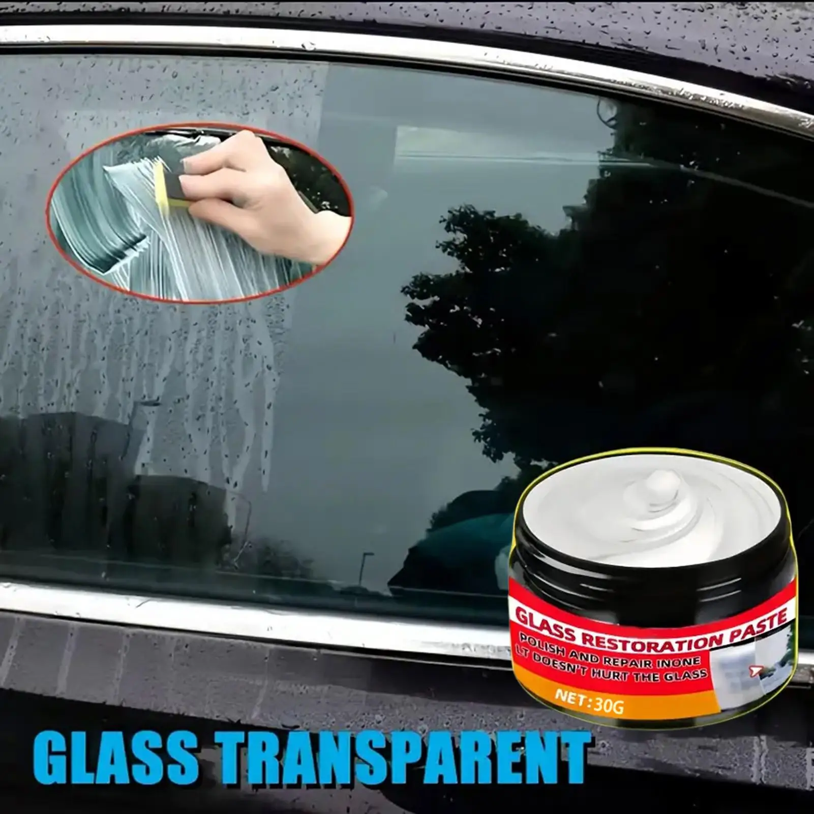 Glass Scratch Remover Windshield Repair Restorer Auto Water Spot Remover Compound for Mirror Shower Doors for Truck Automotive