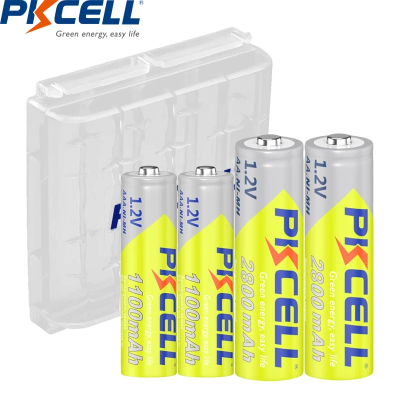 Akumulatory PKCELL 12Pcs AA 2800mAh + 12PC AAA 1100mAh 1.2V NI-MH AA akumulator AAA do aparat zabawka