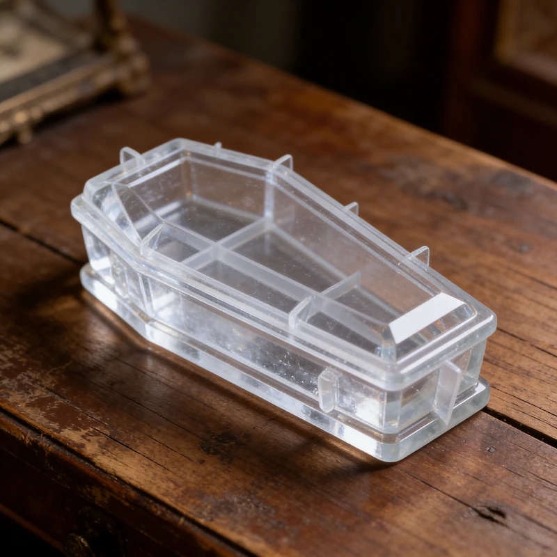 

Silicone mold in the shape of a coffin box made of epoxy resin suitable for storage box decorations Halloween DIY