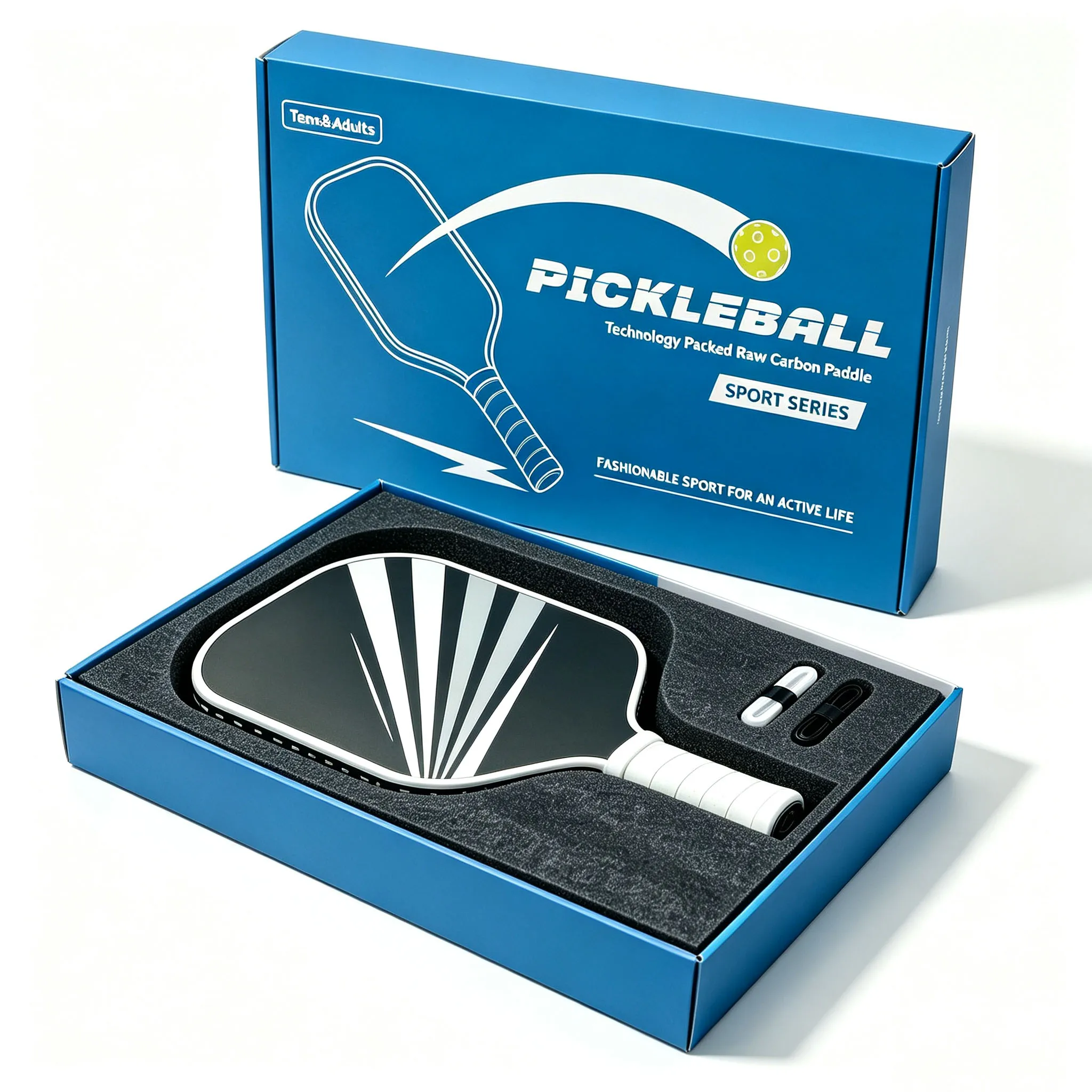 Professional Pickleball Paddle Hot Pressing 4th Generation Carbon Fiber 16mm Core Precise Ball Control Powerful Shooting