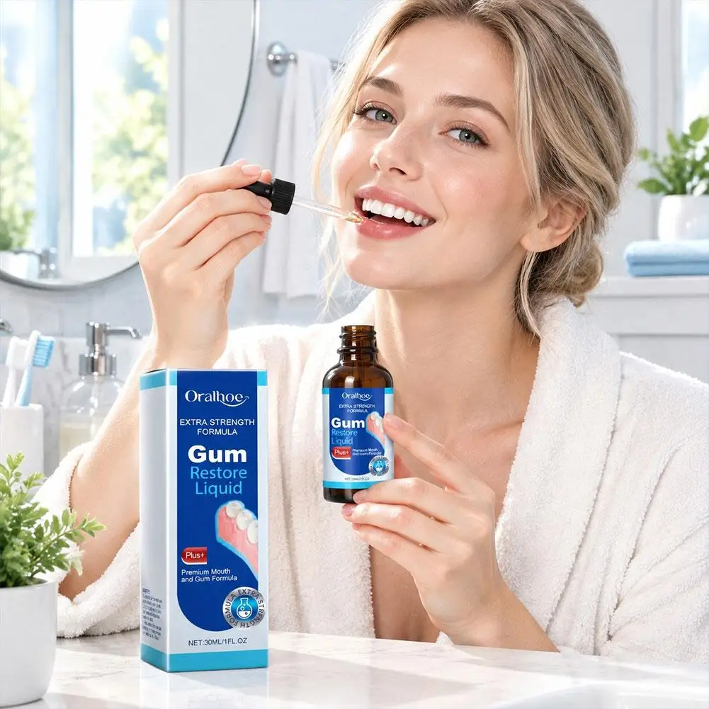 Plus+ Premium Mouth Teeth Formula Relieve Gum Atrophy Care 30ml Extra Strength Gum Restore Liquid Professional Gum Repair Drops