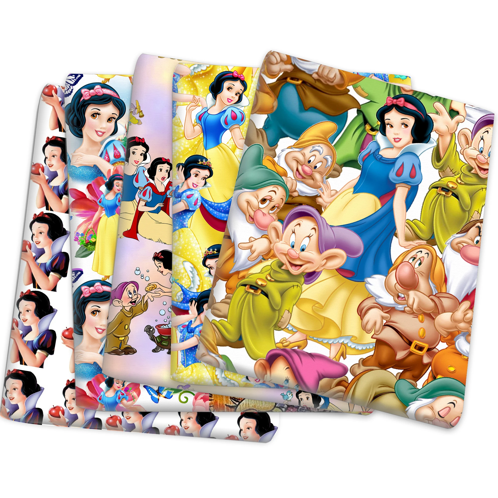 Disney Princess Snow White 50*145cm Polyester Cotton Fabric Sewing Quilting Fabric Needlework Material DIY Handmade Cloth Home