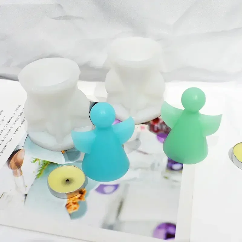 

DIY Angel Aroma Candle 3D Silicone Mold Handmade Soap Angel Shape Plaster Drip Gel Epoxy Resin Ornament Mold Home Craft Gifts