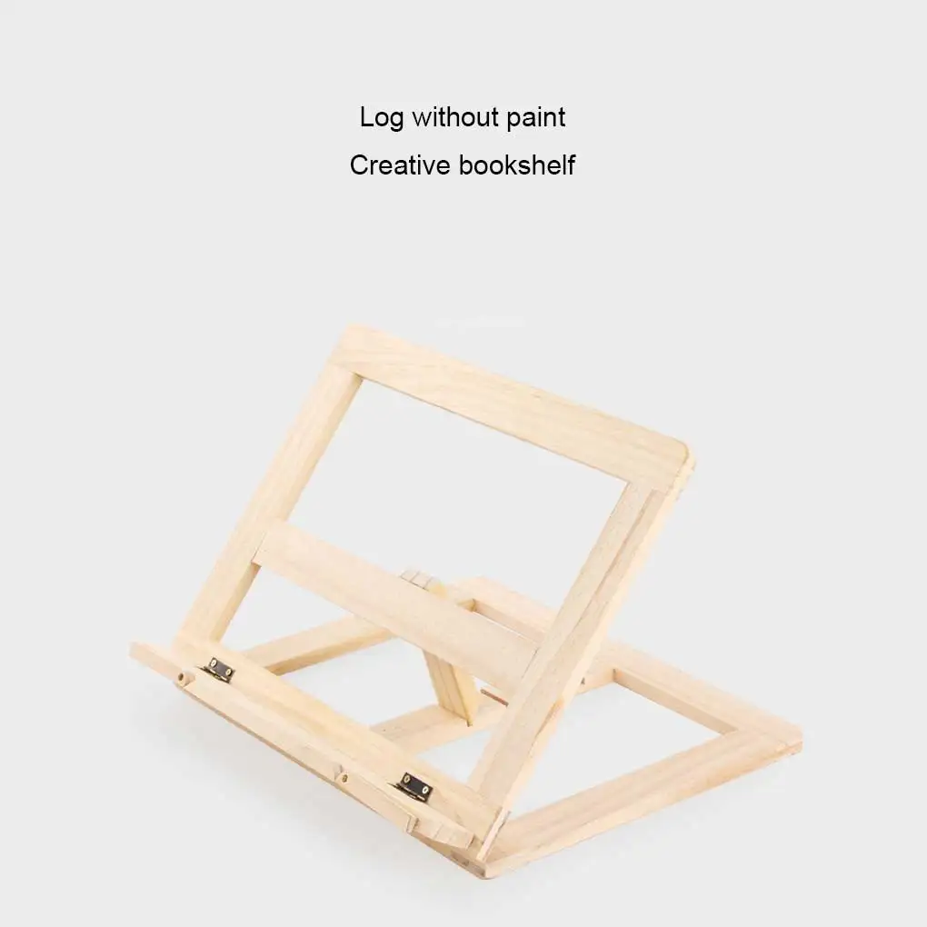 Book Reading Holder Anti-skid Notebook Computer Stand Desktop Support Wooden Frame Reading Bookshelf