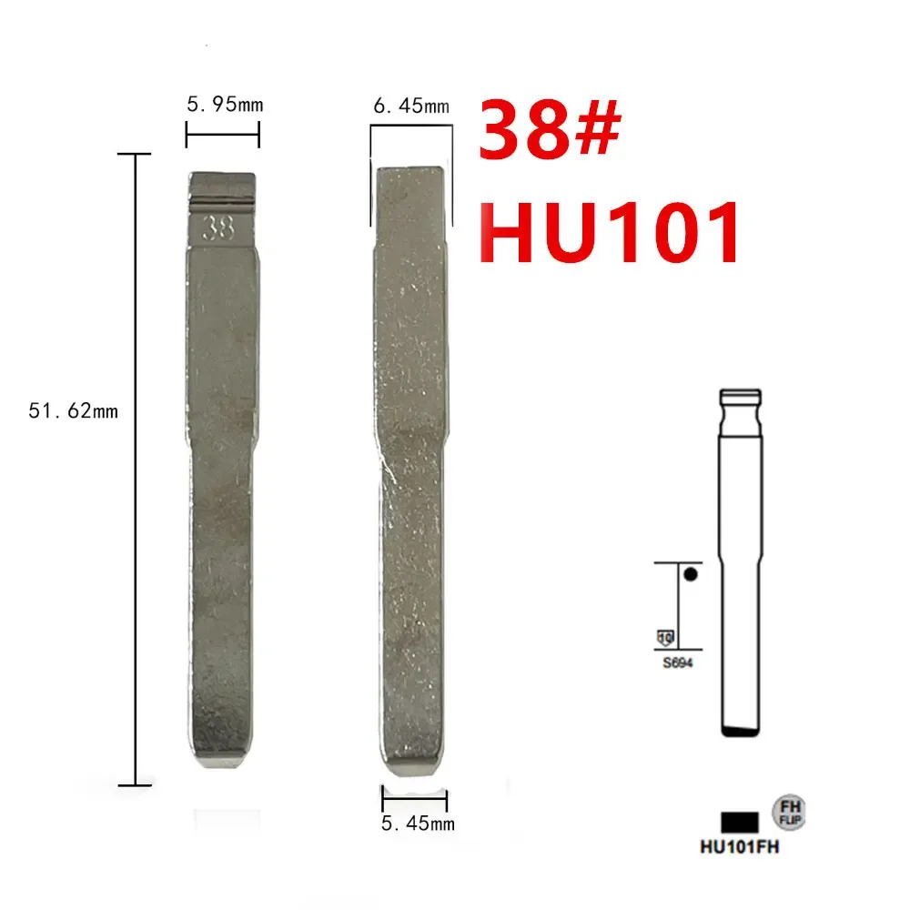 15pcs 38# HU101 FO24 Metal Key Blade for Ford Focus for KD Keydiy Xhorse VVDI Remotes Universal No.38 Car Remote Key Blanks