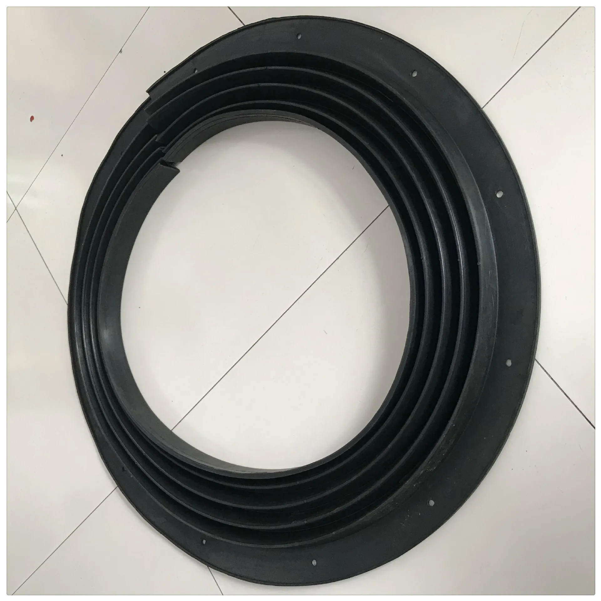 High width vibrating screen sealing ring rubber soft connection rectangular sealing ring wear-resistant corrugated sleeve