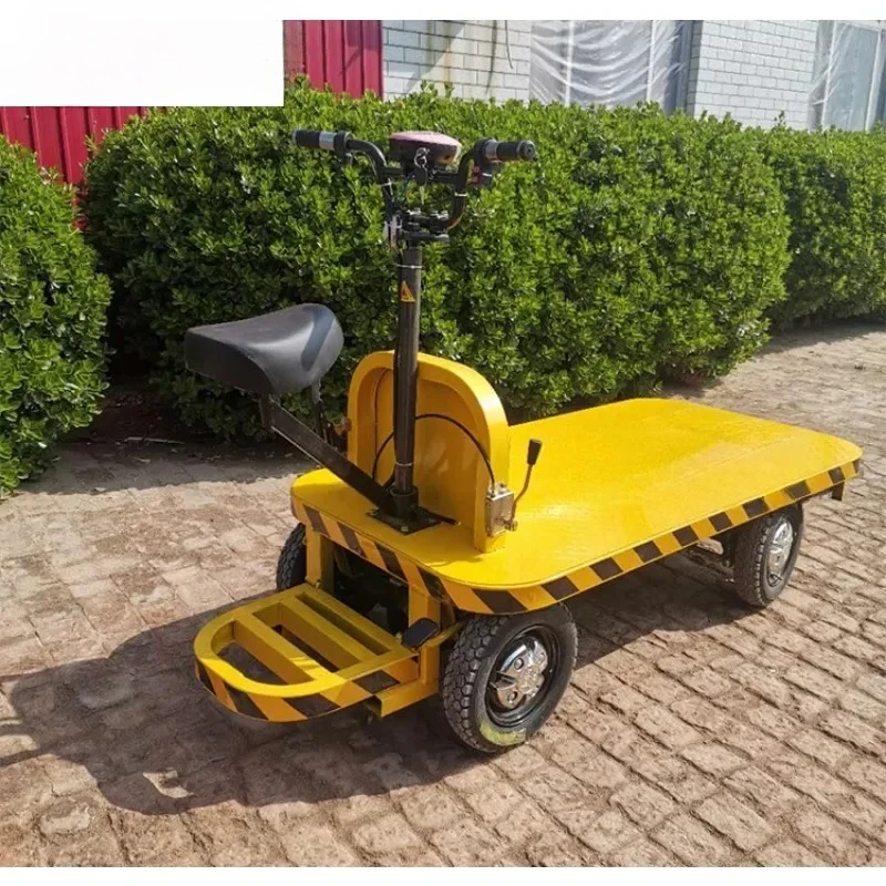 Pallet truck construction site battery trolley 4 wheel flat panel wagon