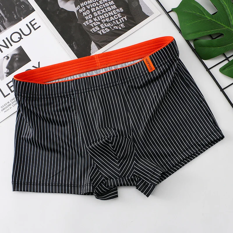 Summer Men's Ice Silk Pants Convex Pouch Underwear Boxer Short Fashion Youth Panties Week Fashion Breathable Multicolor Lingerie