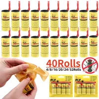 Fly Sticky Paper Disposable Fly Killer Bug Trap Pest Control Mosquito Catcher Roll Tape Double Sided Strong Glue Strip for Flies
