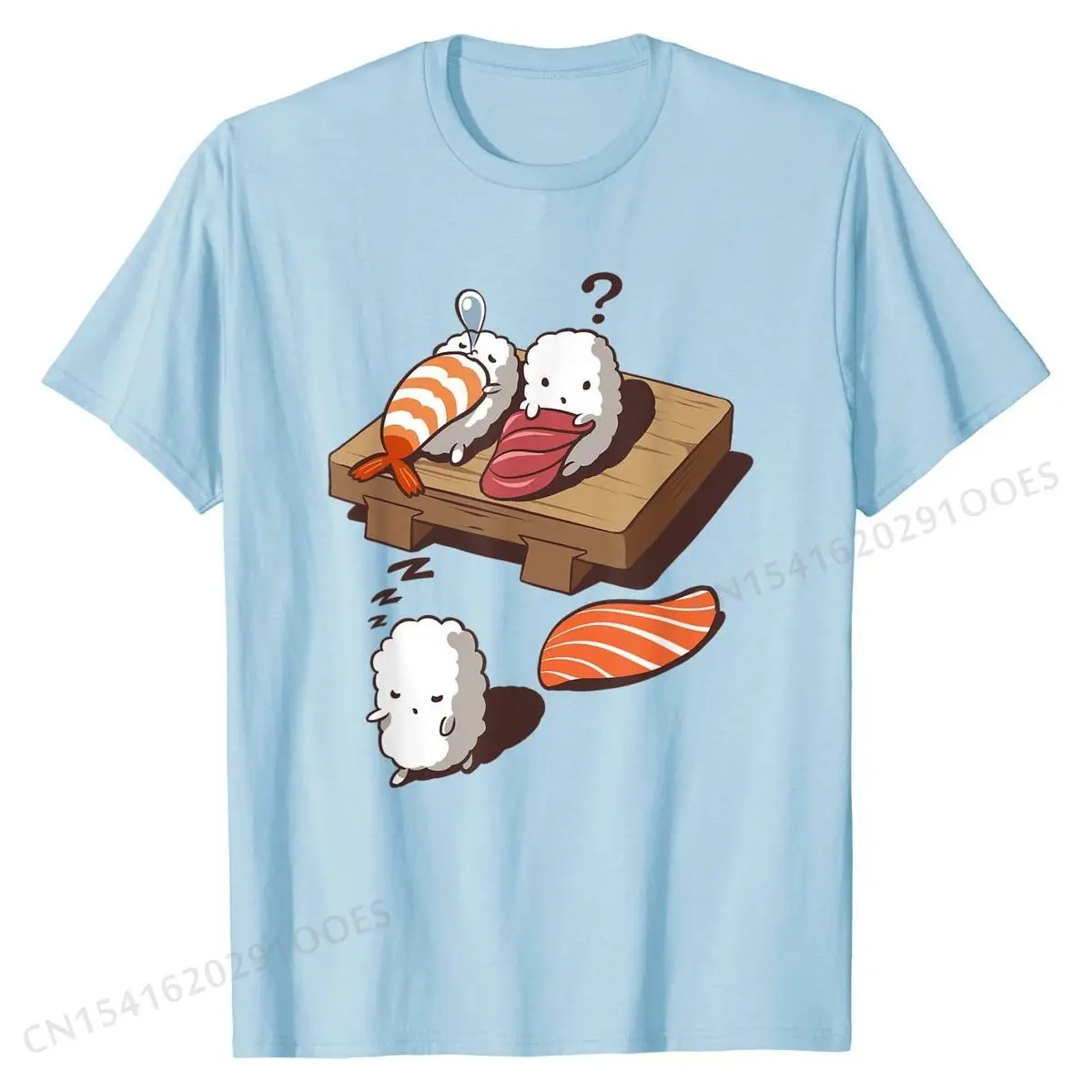 Funny Japanese Nigiri Sushi Sleepwalking T-Shirt Funny Male Tshirts Custom Tops Shirts Cotton Crazy