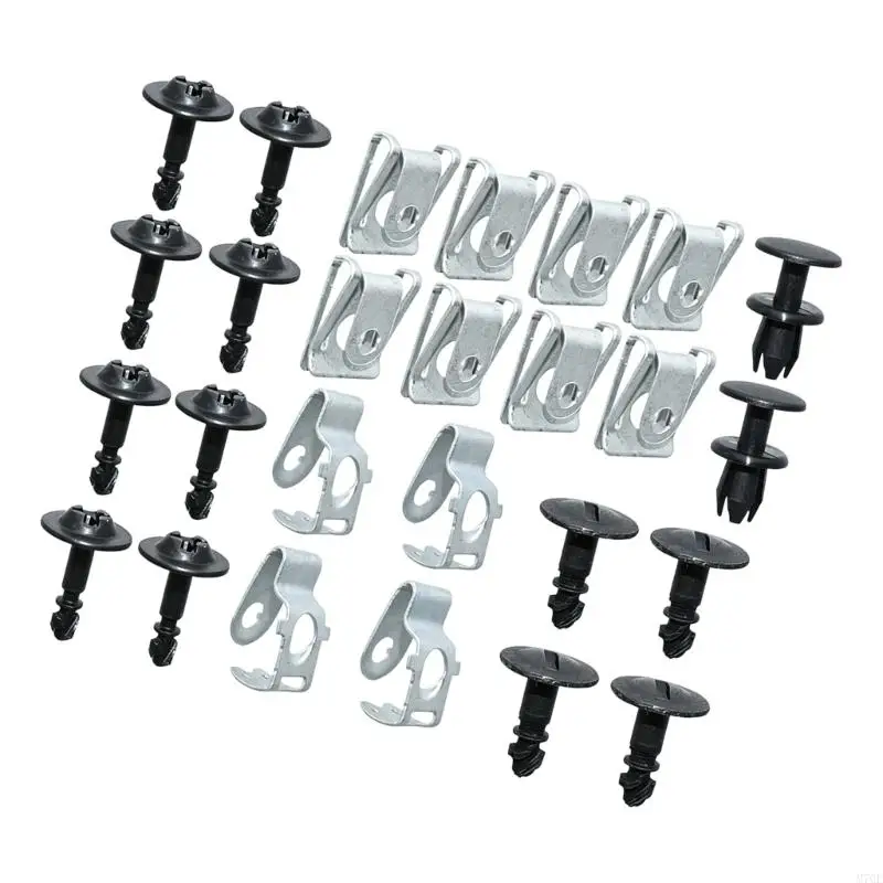M76E Einpress-Clips für die Unterbodenverkleidung, 26-teiliges Set aus gemischtem Metall und ABS zum Ersetzen eines veralteten – Detail 2