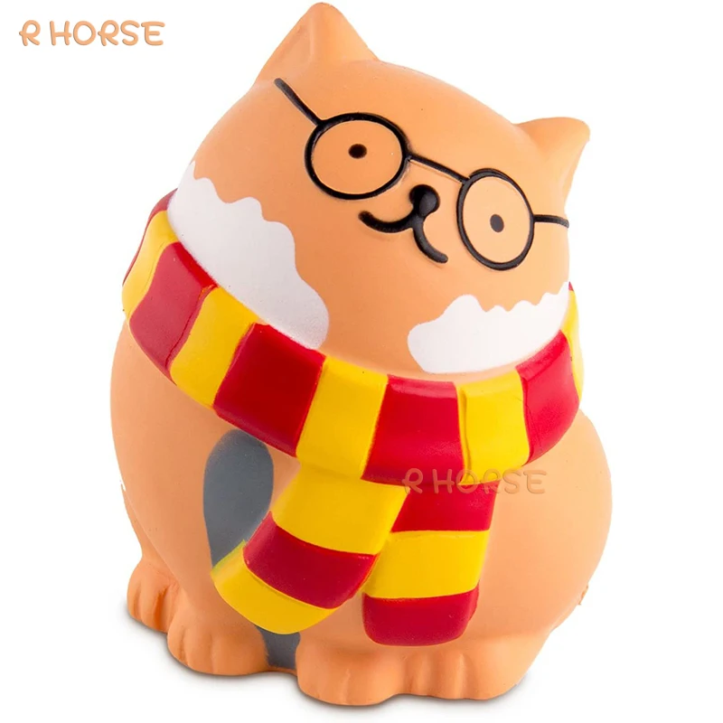 

Glasses Cat Slow Rising Toy Kawaii Cute Squeeze Toys for Kids Sensory Anxiety Soft Cream Scented Stress Relief Birthday Gift