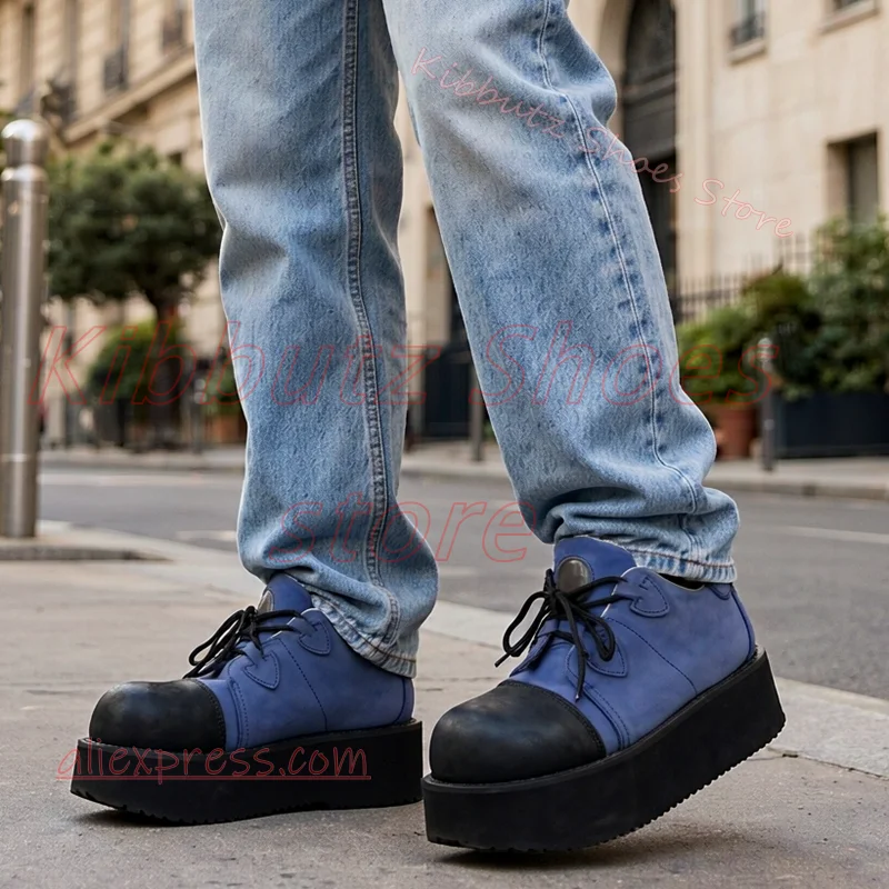 Platform Shoes Lace Up Punk Shoes Thick Sole High Top Sneaker Alternative Footwear Streetwear Grunge Gothic Y2K Unisex Shoes New