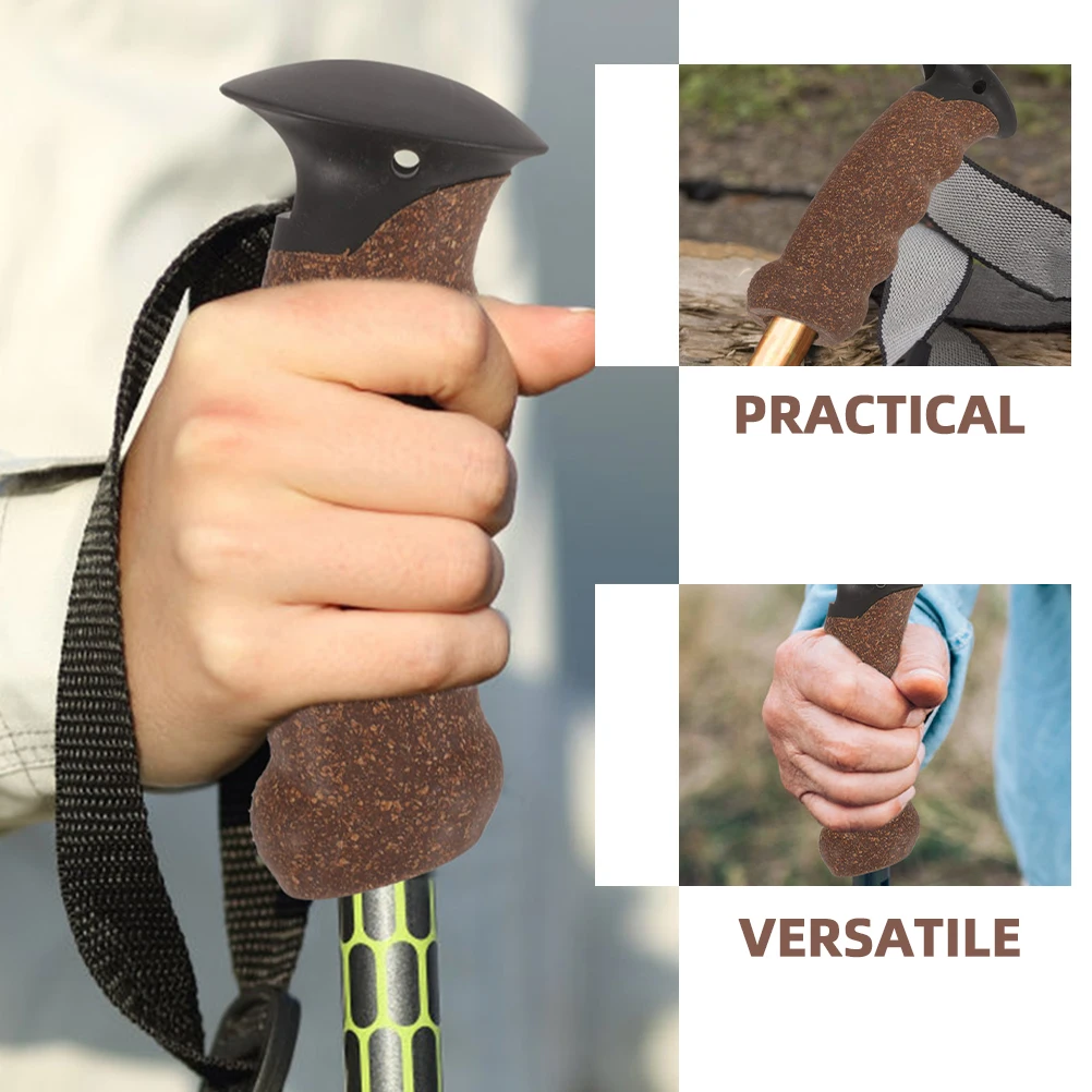 

3Pcs Cork Handle Replacement For Trekking Pole Hiking Stick Grip Nonskid Handle Outdoor Tool
