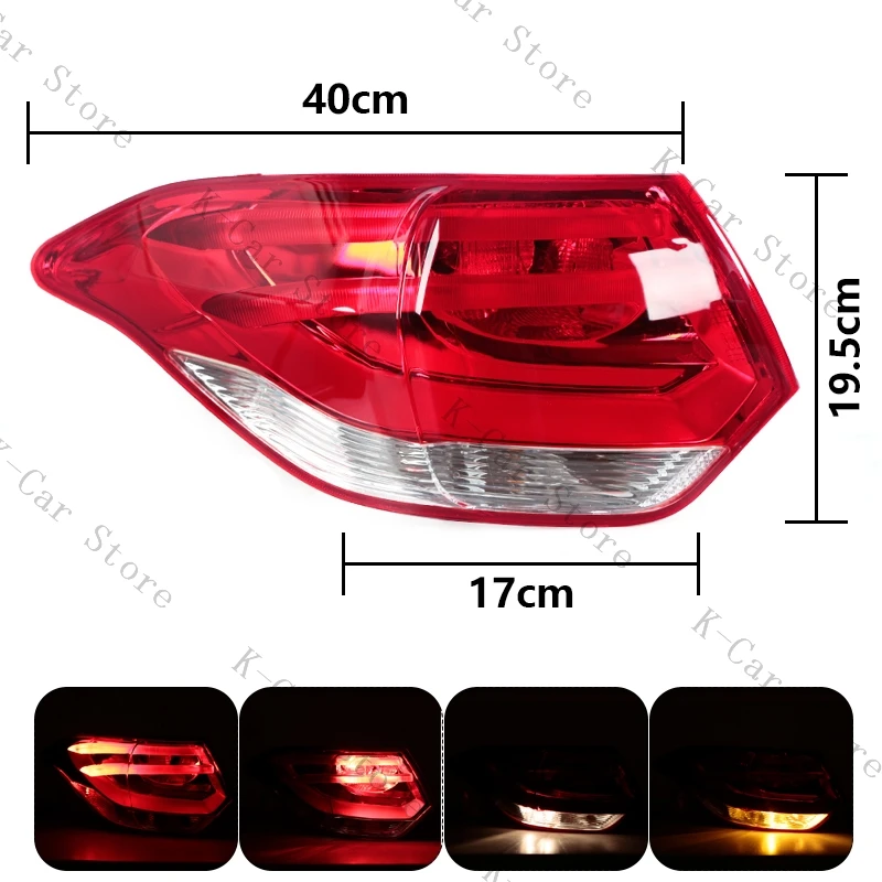 For Citroen C4L 2013 2014 2015 Tail Light Cover Brake Reversing Light Housing Anti Rear Collision Tail Lamp Car Accessories