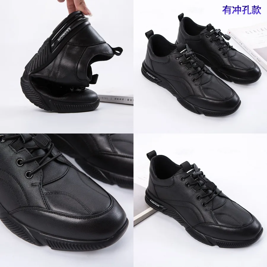 

Новые перфорированные мужские спортивные туфли из натуральной кожи на весну 2026 года: удобные, дышащие, повседневные, с ремешком. Хит продаж!