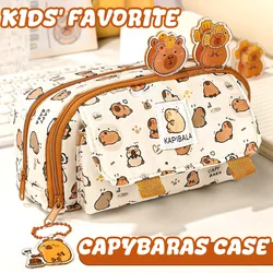 Inkpals Cute Plush Capybaras Pencil Case Large Capacity Capibara Children'S Kawaii School Cases Pouch Big Back To School Pen Bag