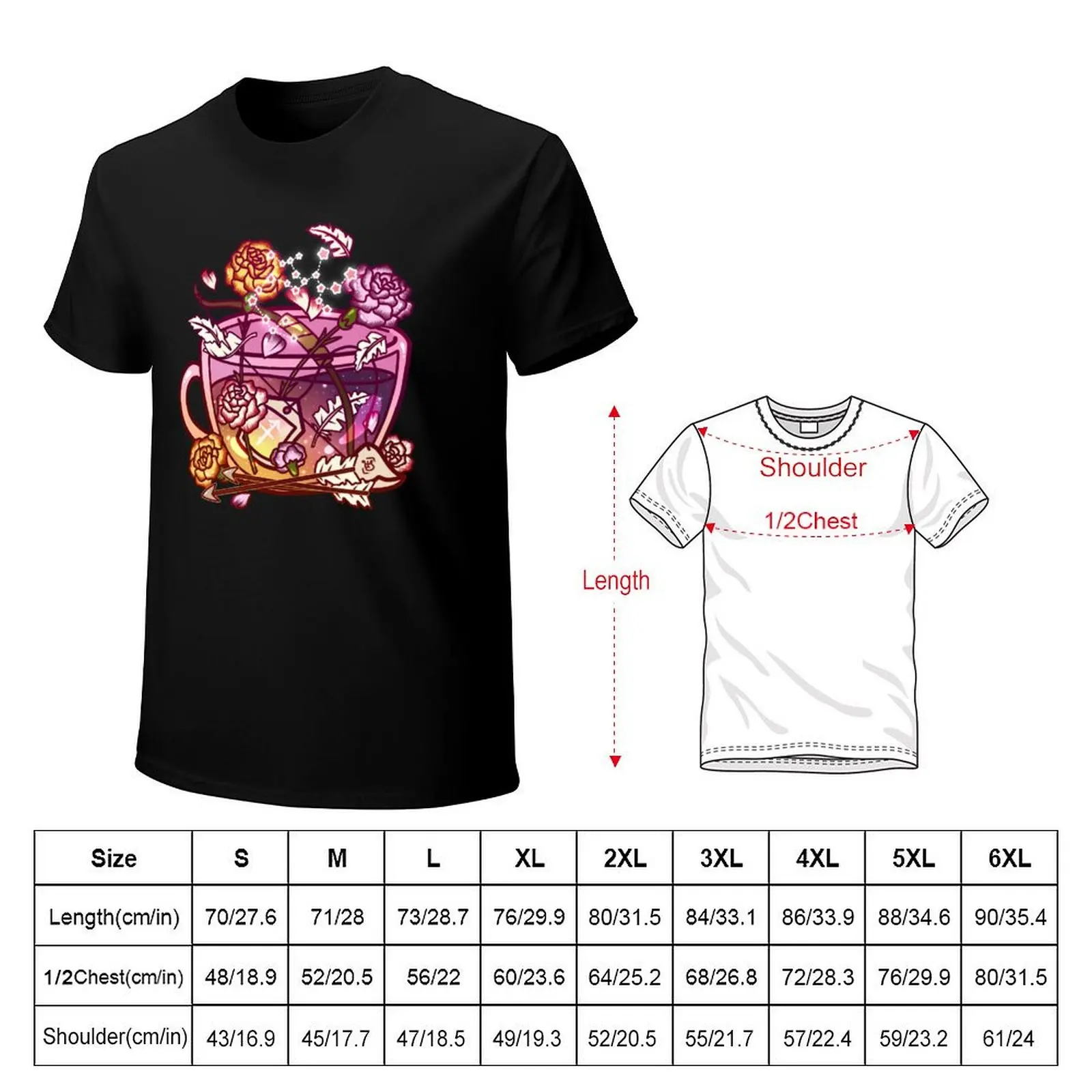 Sagittarius Zodiac Teacup T-Shirt Running Performance Short Sleeve Tee