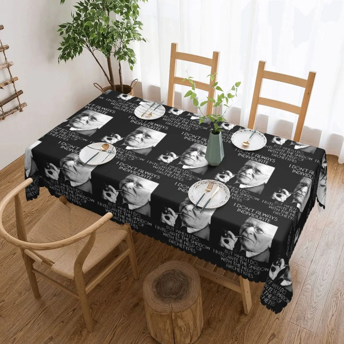 Carl Jung - Individuate 2 Tablecloth Restaurant Kitchen Rectangular Tablecloth Decorations Tablecloth Outdoor Dining Table Cover