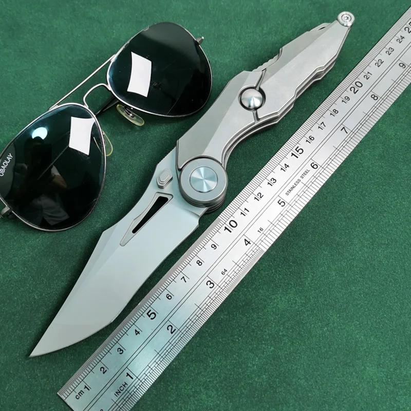 جديد التقشير سكين للفرد M390 التيتانيوم عالية الجودة في الهواء الطلق جيب للرجل 2025 التخييم أداة حادة 60hrc المقتنيات السكاكين