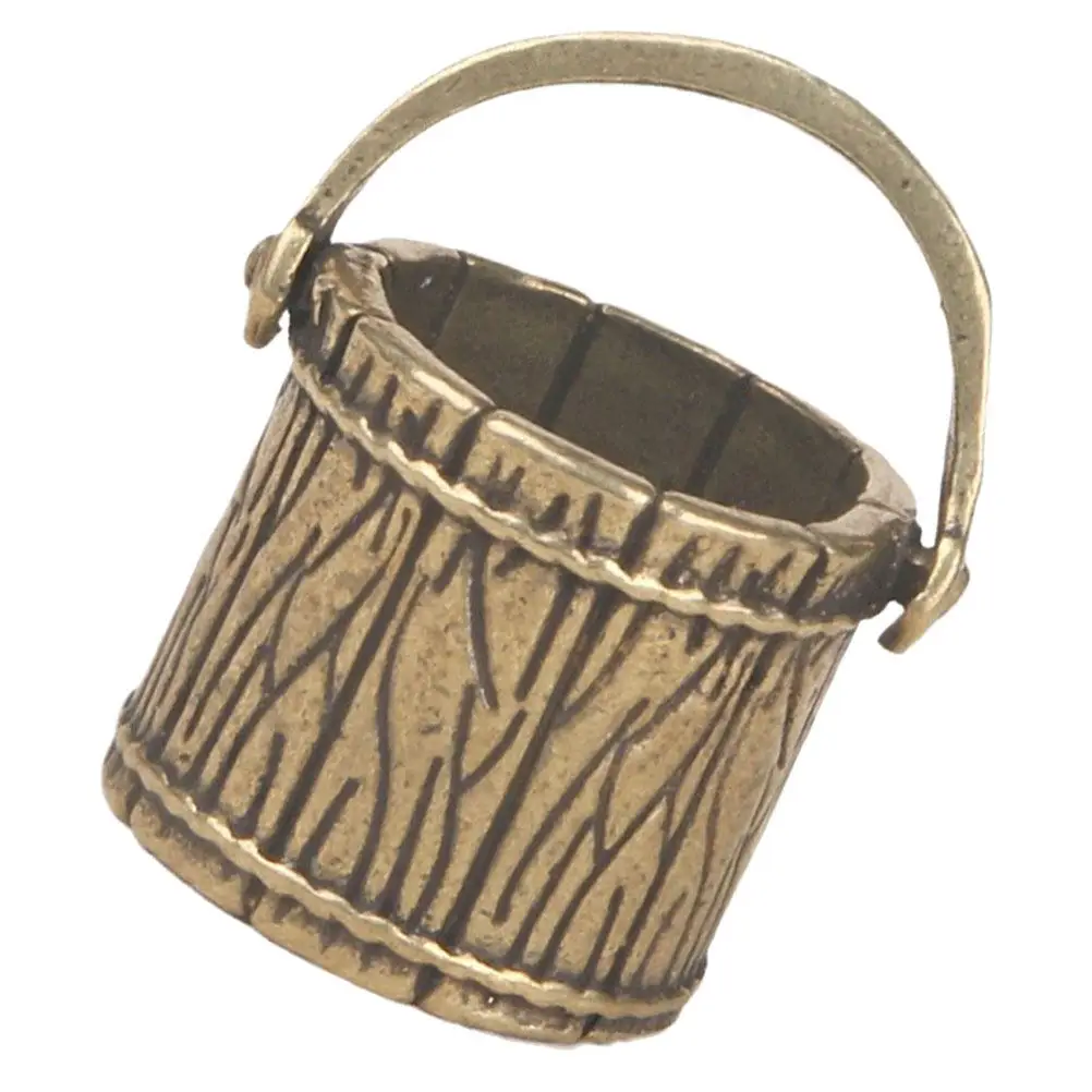 

Vintage Mini Brass Bucket Money Basin Compact Storage Box Decorative Mini Bucket Ornament for Dining Table Centerpiece Home