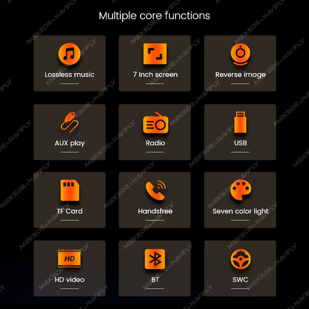 MP5 universel 7 pouces autoradio 2DIN Android AUTO Carplay HD écran tactile lecteur vidéo multimédia lien miroir AUX SWC FM BT musique