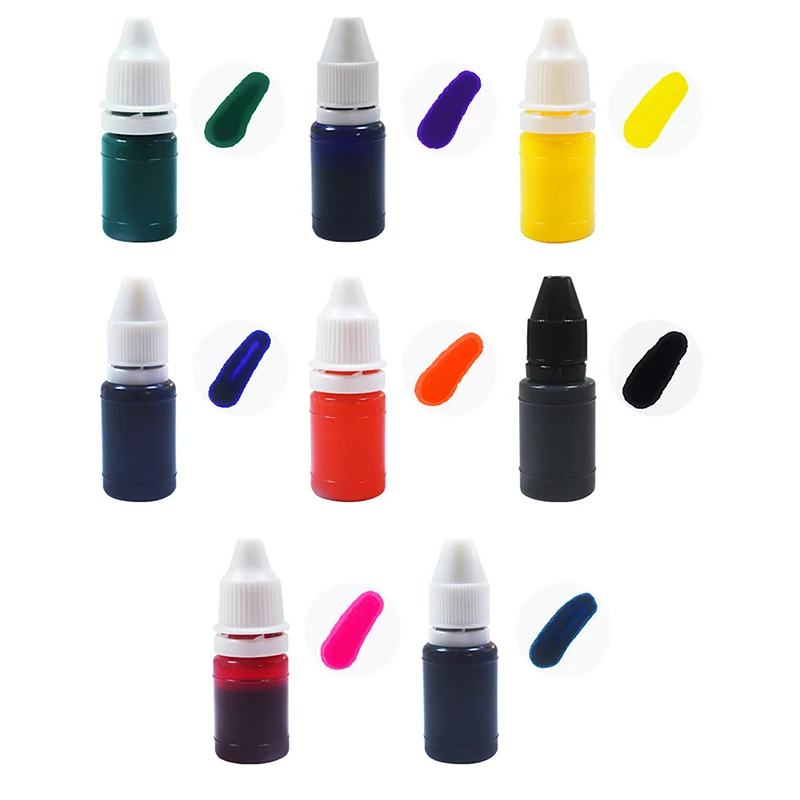 10ml ricarica inchiostro pratico per autoinchiostrante Flash timbro di gomma regalo ricarica inchiostri pennarello per lavagna bianca 10 colori