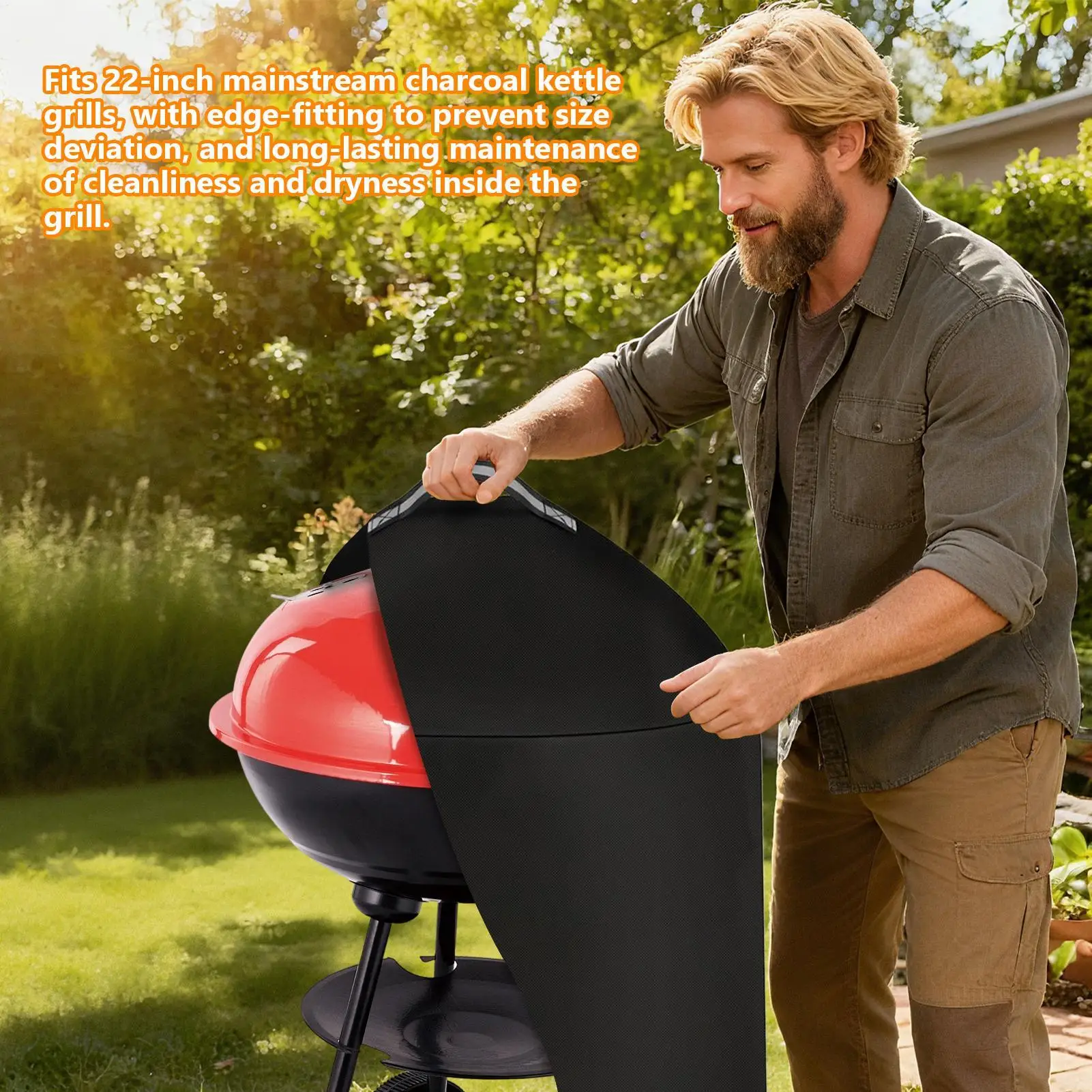 

Крышка для гриля для барбекю, водонепроницаемый чехол для гриля, многофункциональная защита для барбекю для вечеринки на открытом воздухе, кемпинга, пикника на заднем дворе