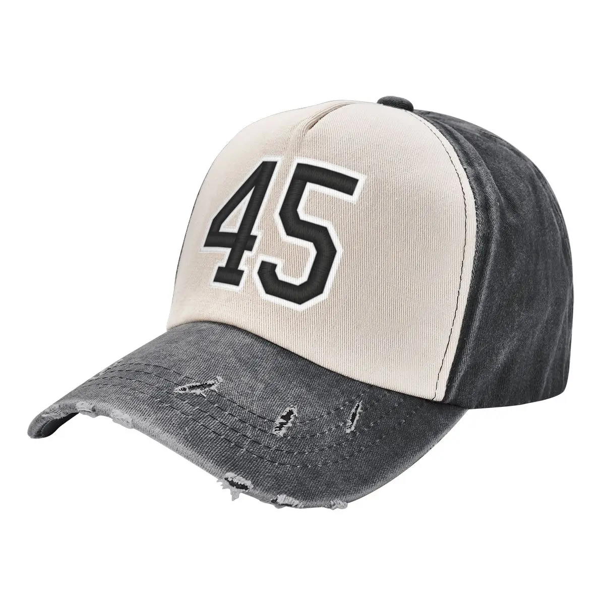 

45 Black Jersey Sports Number forty-five Football 45 Baseball Cap Anime Anime Hat Boy Child Women's