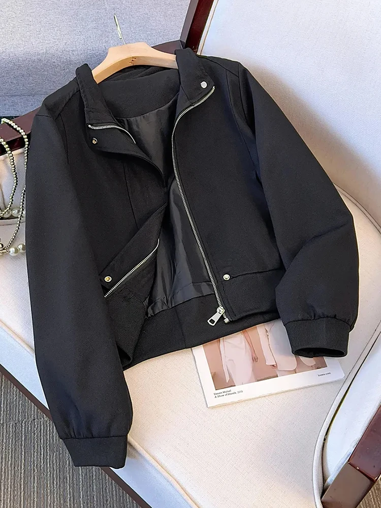 

Harajuku Y2K черная бейсбольная куртка женская винтажная уличная одежда пальто с длинными рукавами осень американская готика свободные женские новые топы в стиле ретро