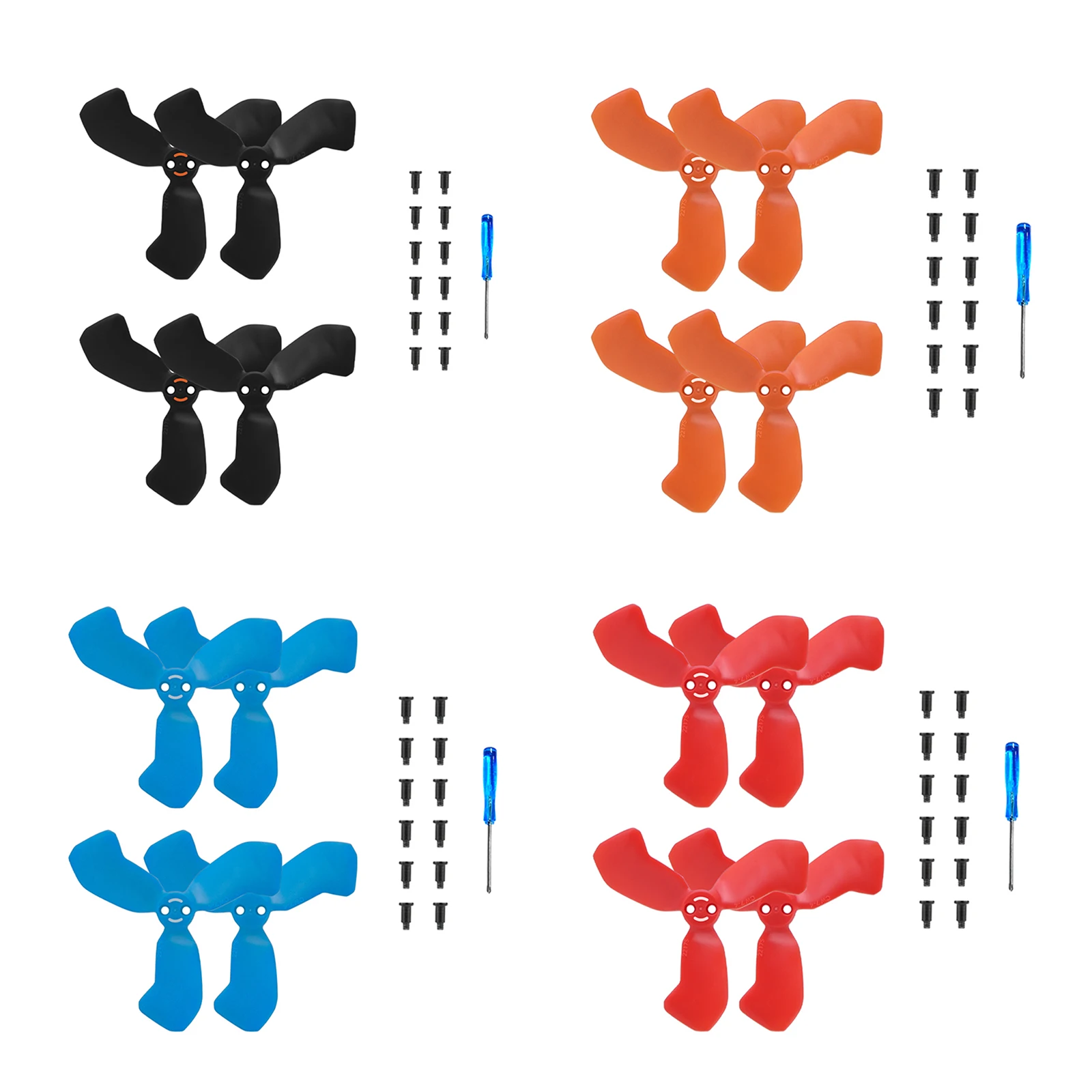 2 Pairs Plastic Replacement Propeller Blades Low Noise Wings Replacement Blades Spare Parts for  NEO 2 Drone Accessories