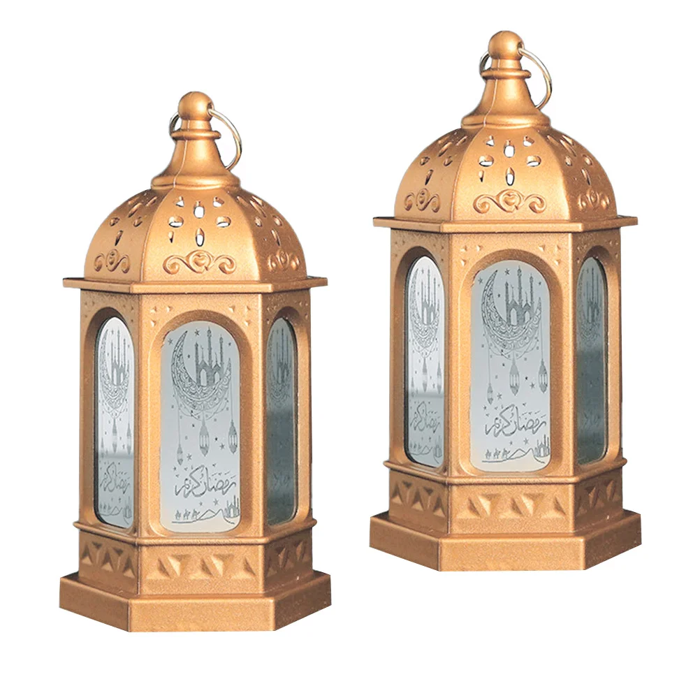

2pcs Retro Led Lantern Vintage Light Decor Flameless Lamp For Home Decoration Hanging Led Lantern Ornament