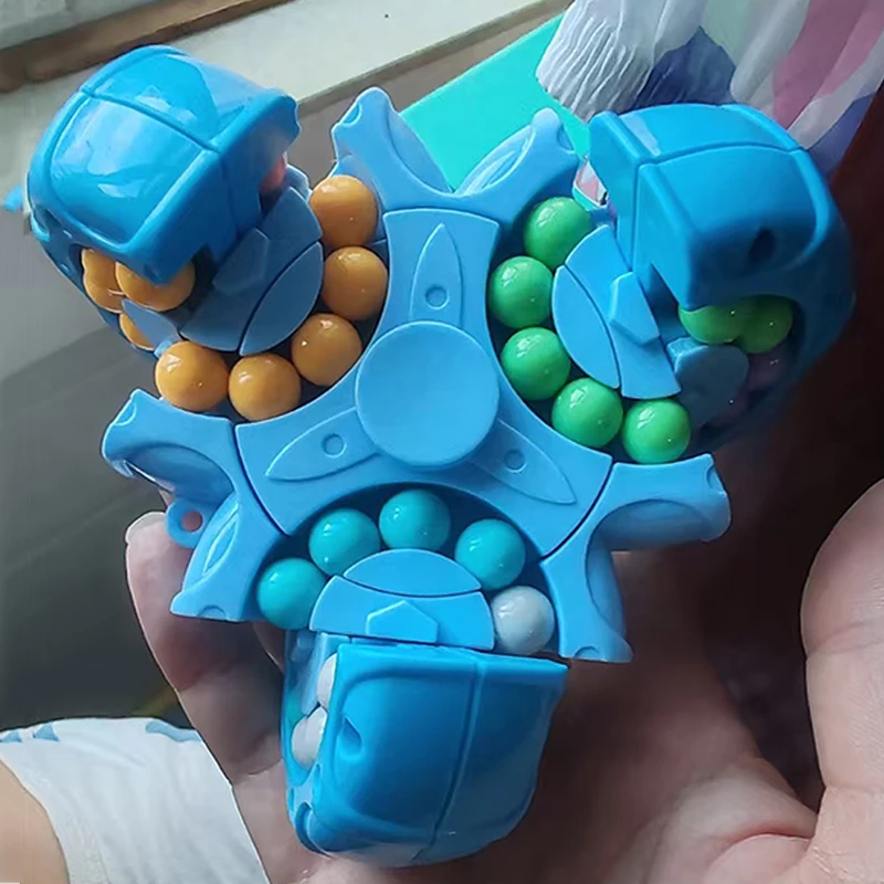 Triangle rotatif haricot magique Puzzle Fidget Spinner sensoriel soulagement du Stress jouets tdah anxiété Gfts pour adultes adolescents garçons filles
