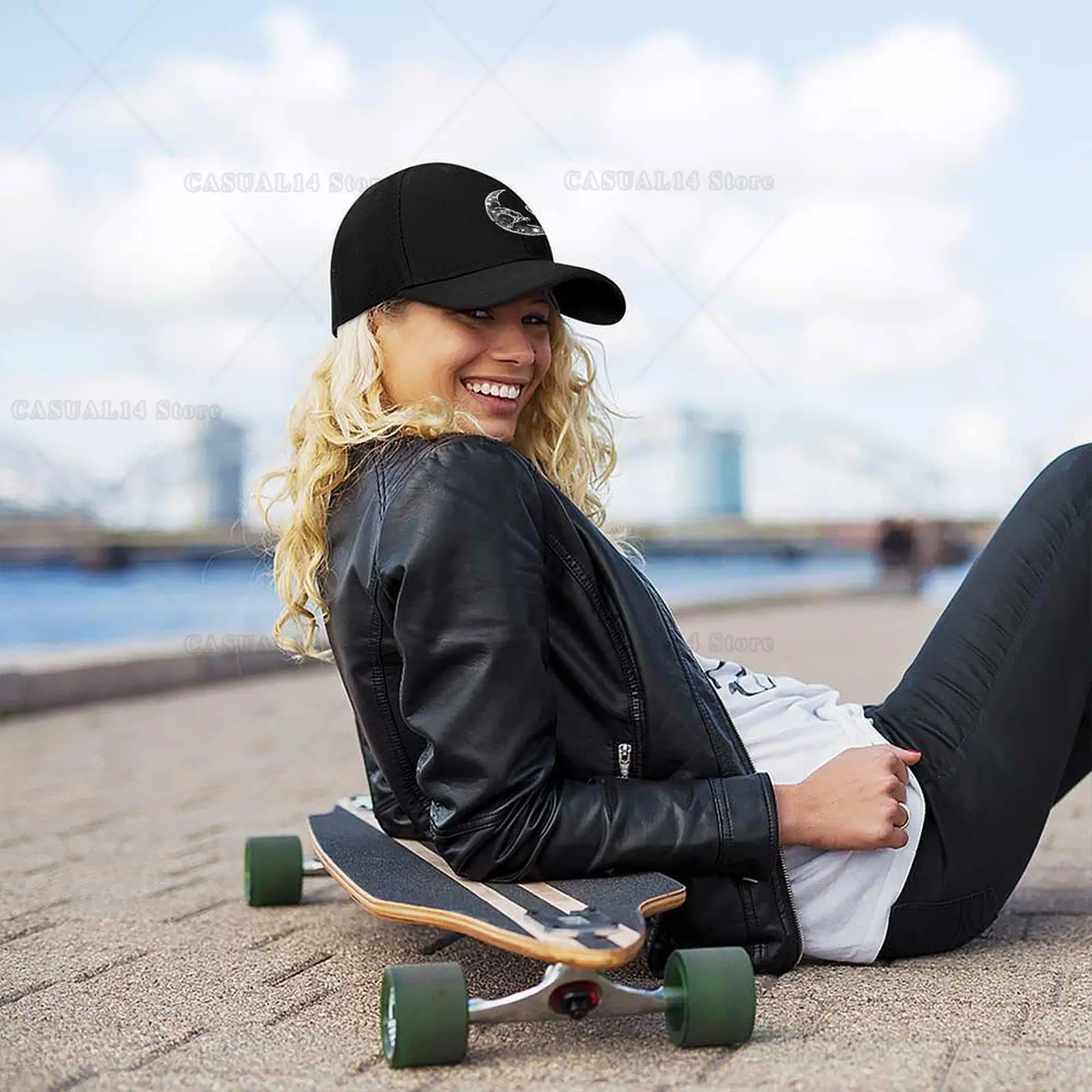 Currents Band Merch Currents Moon Emblem Essential T-Shirt Baseball Cap Hat Beach Anime Icon Beach Hats For Women Men's image 6