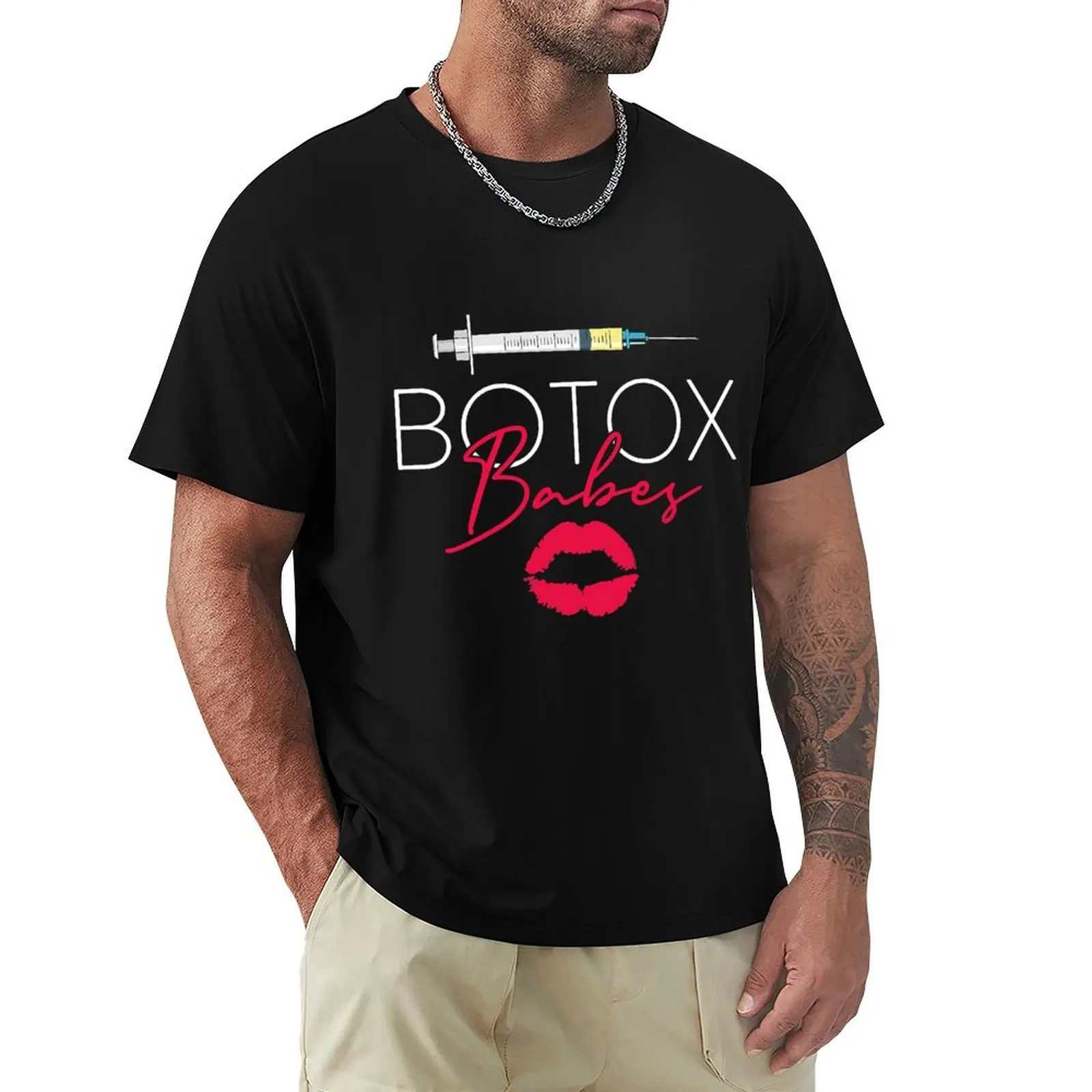 Plastic Surgery Cosmetic Nurse Lips T-Shirt Breathable Mesh Panel T-Shirt
