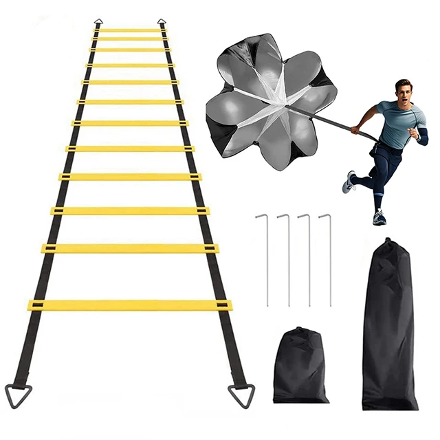 

Agile Ladder and Resistance Umbrella Set Speed and Speed Agility Training Kit for Football Training Equipment