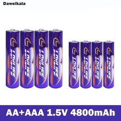 AA+AAA1.5V Rechargeable Battery 4800mah1.5V New Alkaline Rechargeable Battery for LED Light Toys mp3