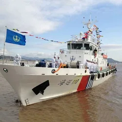 1/35 RC Patrol Boat Model Kit DIY Hand-assembled Boat Model Toy Gift Finished Remote Control Boat Model Haixun 110 Patrol Ship