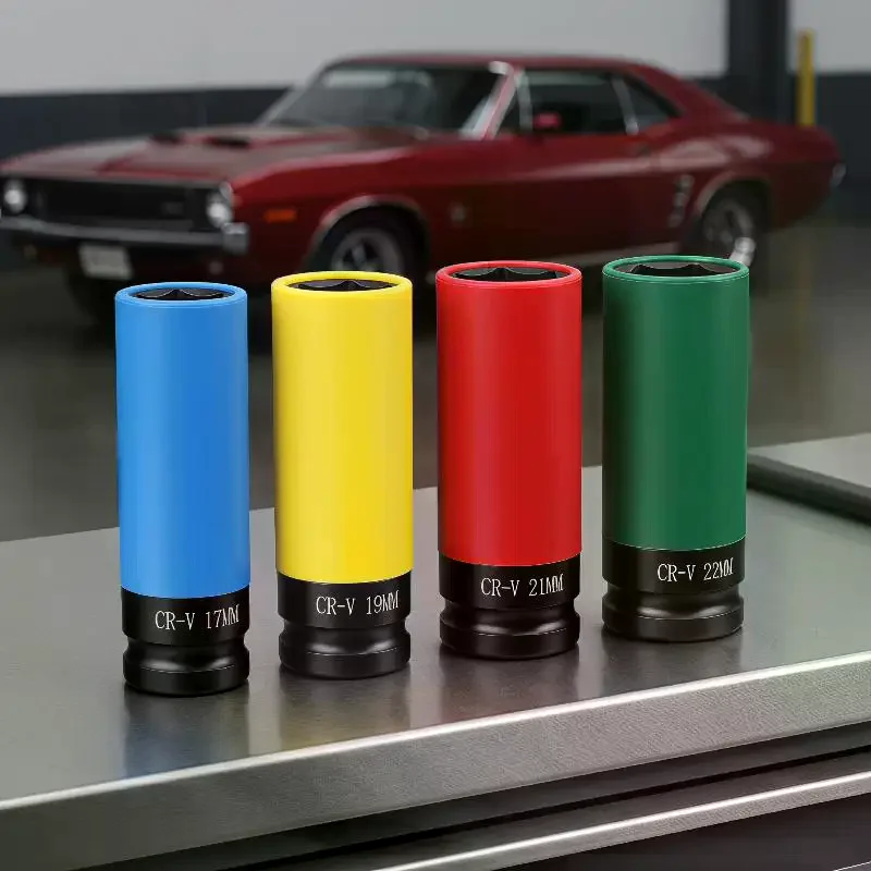 Drive Wheel Protector Nut Socket Chromium-Vanadium Steel Impact Resistant Socket for SUV Truck Tire Maintenance Work