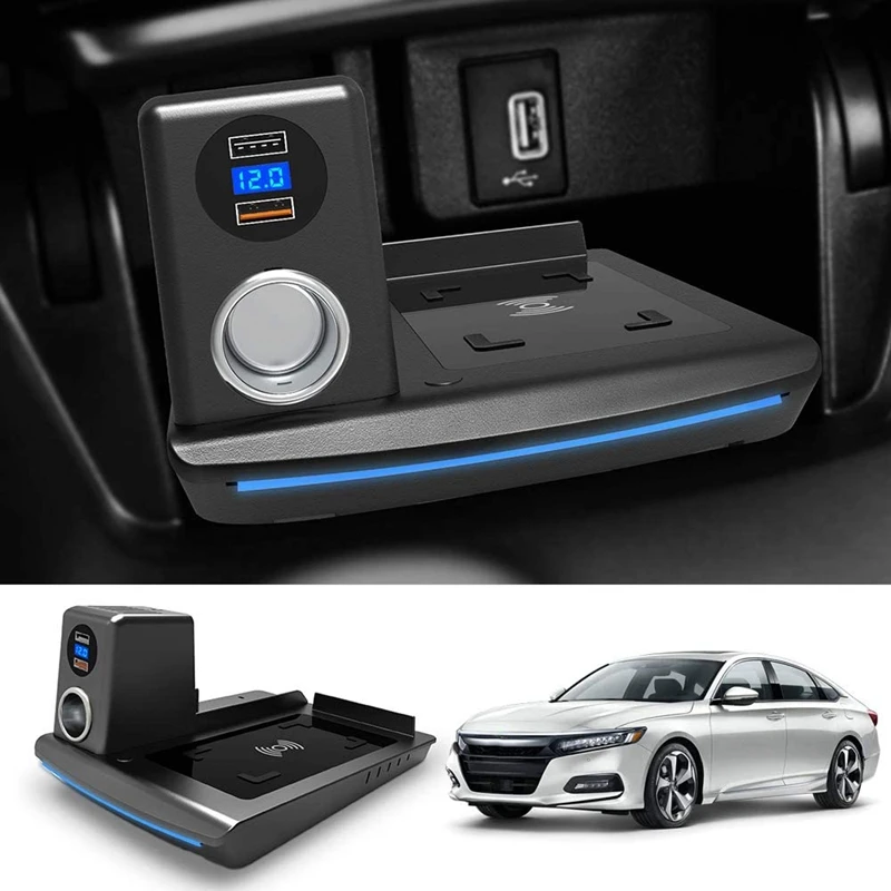 15W Car Wireless Charger QI Phone Charger Fast Charging Case Mobile Phone Holder For Honda Accord 2018 2019 2020