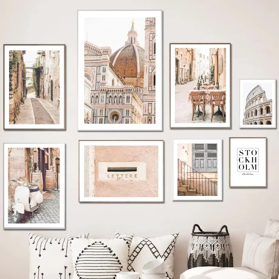 Roman Colosseum Florence Santa Maria Church Italy Art Canvas Painting Nordic Posters And Prints Wall Pictures Living Room Decor