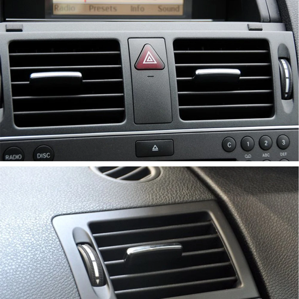 Auto A/C Clip Vehicle A/C Tab Air vent outlet Air vent Air outlet A/C A/C Vent Rear Center Car A/C Black ABS + PC