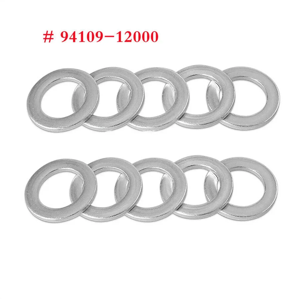 

10pcs Engine Oil Drain Plug Washer Gaskets 14mm 94109-12000 Aluminum For Honda For Acura Civic Odyssey For CRV Auto Parts